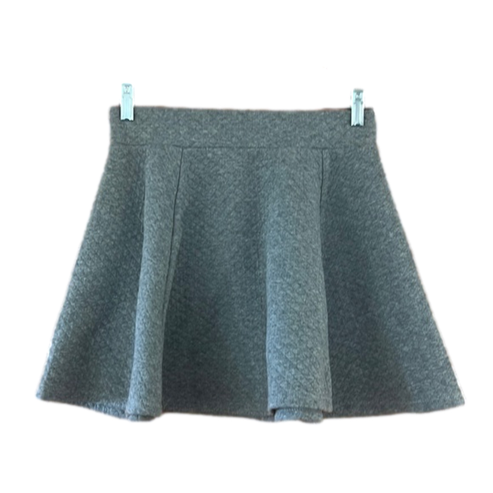 Divided Gray Quilted Circle Skirt Women's Small